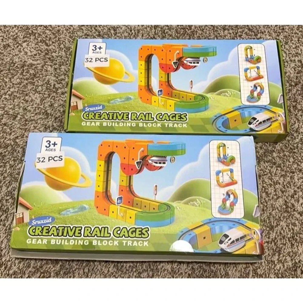 2 Pack 3D Flexible Train Race Track Set